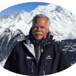 Professional english american ski instructor Mike Beaudet Megeve French Alps