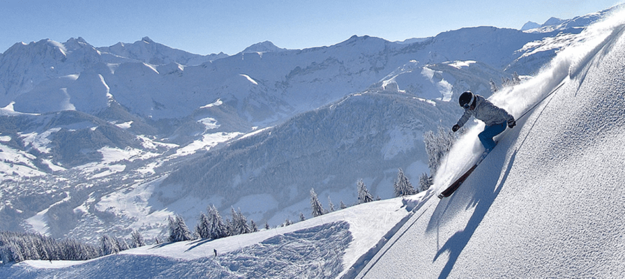 english ski lessons french alps megeve january